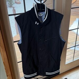 Mark McNairy Five Four Club Stuyvesant Black Lined Sz L Vest‎ NWT